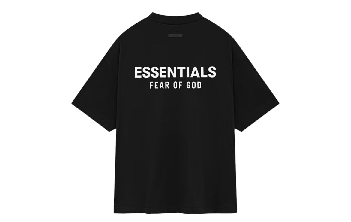 ESSENTIALS JERSEY CREWNECK BLACK TEE