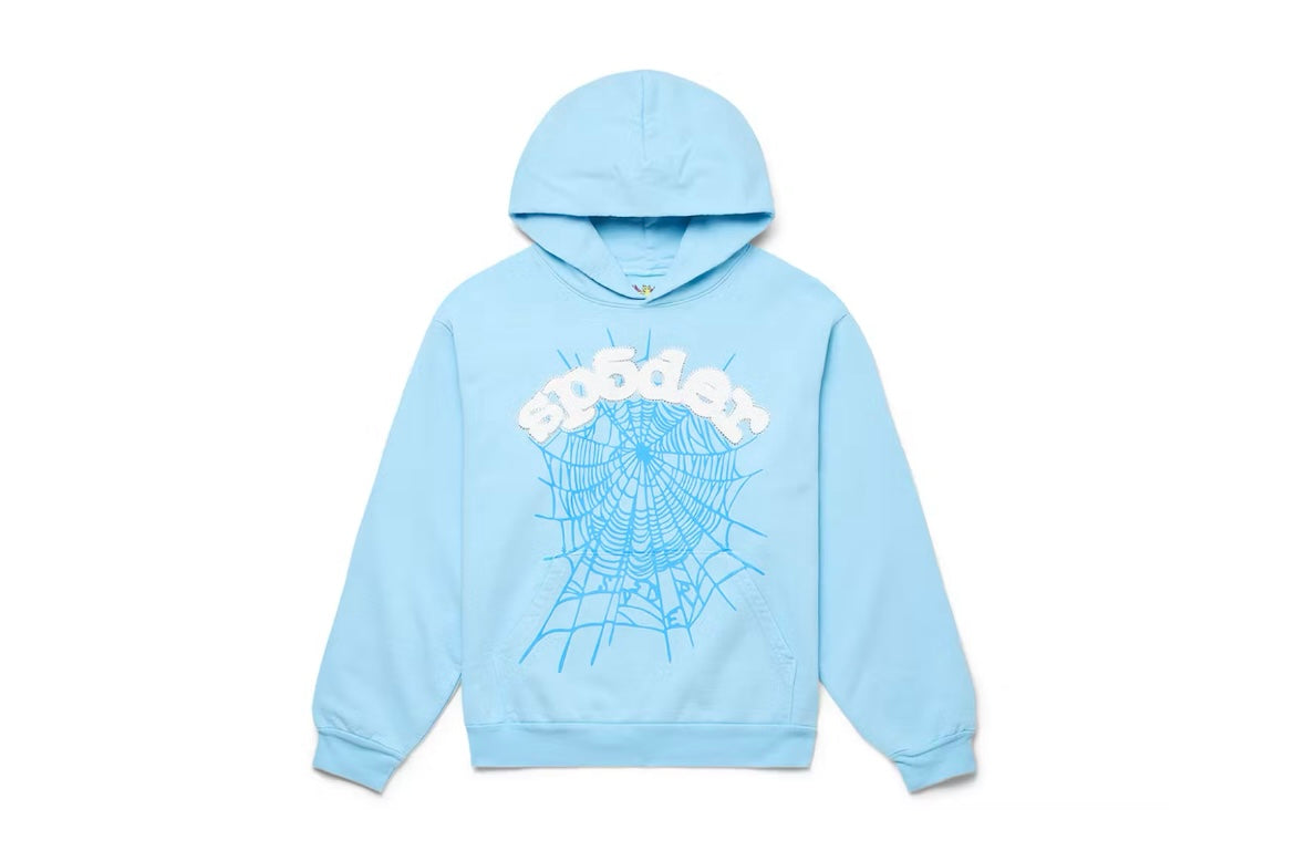 SP5DER SKY BLUE HOODIE