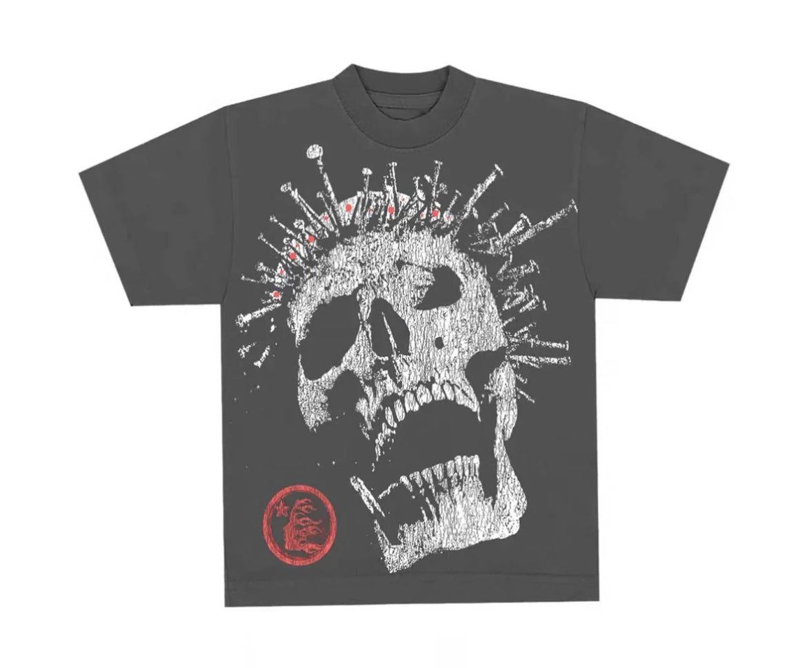 HELLSTAR SKULL CROWN RHINESTONE TEE