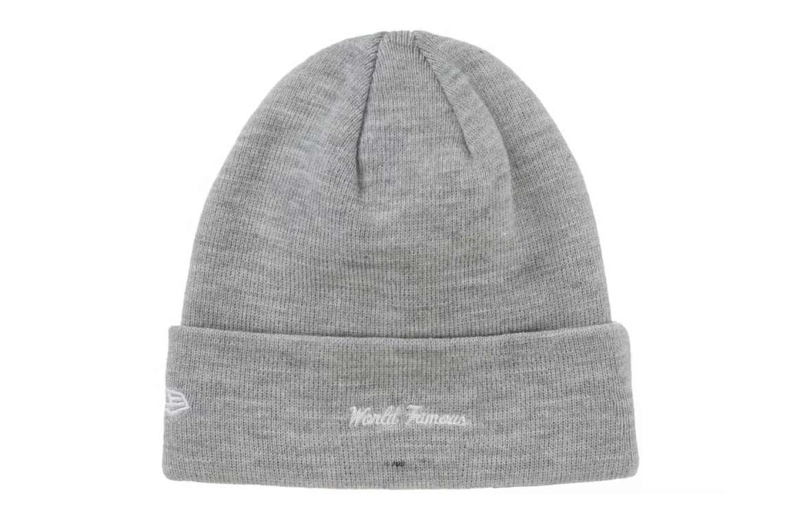 SUPREME HEATHER GREY NEW ERA BEANIE