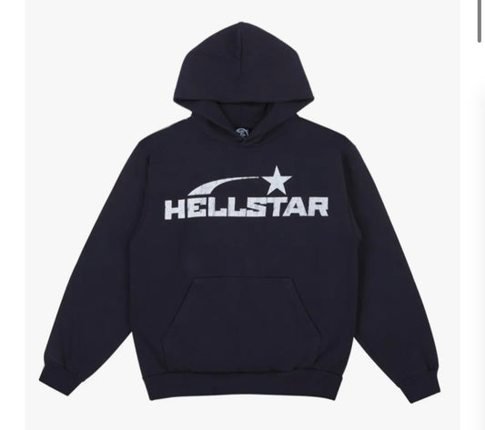 HELLSTAR BASIC LOGO BLACK HOODIE