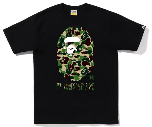 BAPE ABC CAMO BY BATHING APE GREEN/BLACK TEE