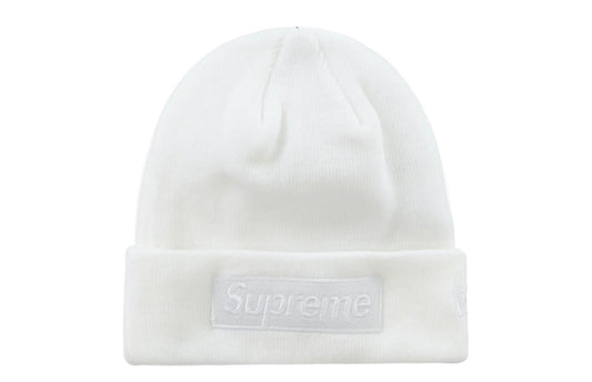 SUPREME WHITE NEW ERA BEANIE